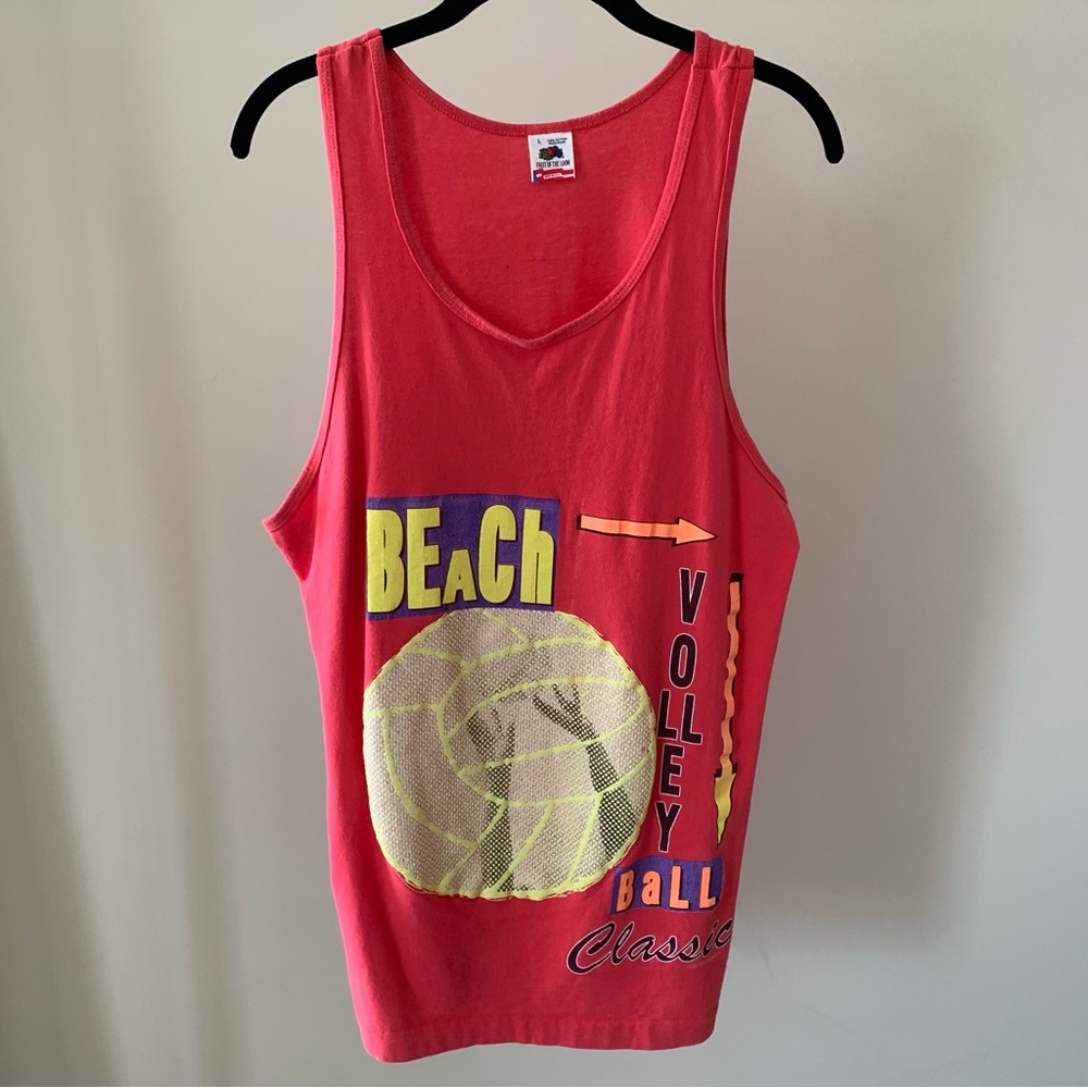 90s Vintage Beach Vollyball Classic Tank Top.